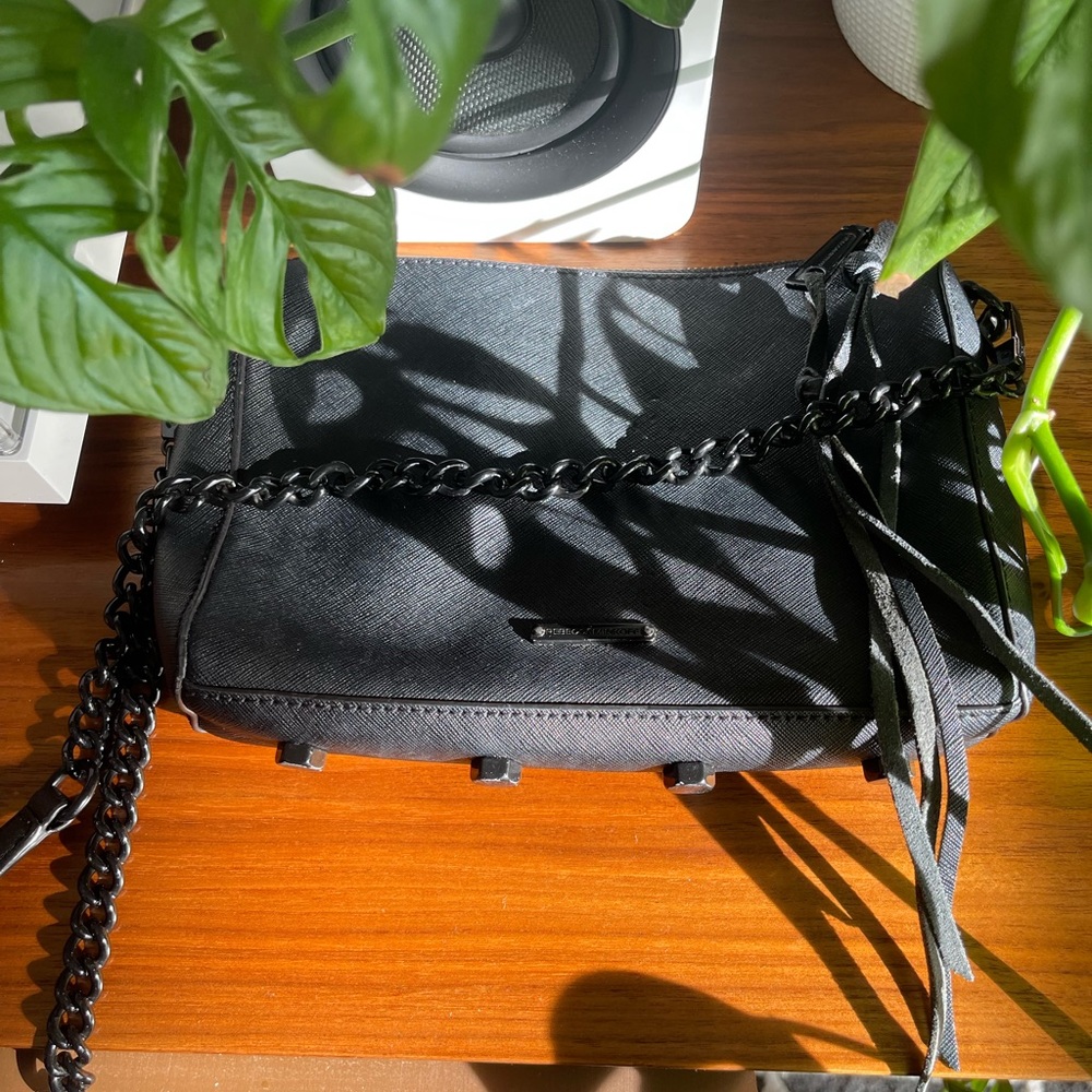 Black Leather Rebecca Minkoff Crossbody Purse